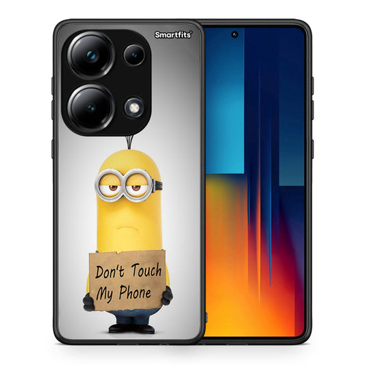 Θήκη Xiaomi Redmi Note 13 Pro 4G Minion Text από τη Smartfits με σχέδιο στο πίσω μέρος και μαύρο περίβλημα | Xiaomi Redmi Note 13 Pro 4G Minion Text case with colorful back and black bezels