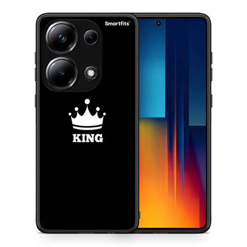 Θήκη Xiaomi Redmi Note 13 Pro 4G King Valentine από τη Smartfits με σχέδιο στο πίσω μέρος και μαύρο περίβλημα | Xiaomi Redmi Note 13 Pro 4G King Valentine case with colorful back and black bezels