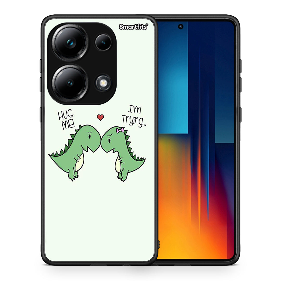 Θήκη Xiaomi Redmi Note 13 Pro 4G Rex Valentine από τη Smartfits με σχέδιο στο πίσω μέρος και μαύρο περίβλημα | Xiaomi Redmi Note 13 Pro 4G Rex Valentine case with colorful back and black bezels