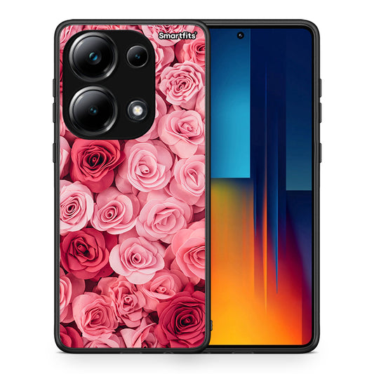 Θήκη Xiaomi Poco M6 Pro RoseGarden Valentine από τη Smartfits με σχέδιο στο πίσω μέρος και μαύρο περίβλημα | Xiaomi Poco M6 Pro RoseGarden Valentine case with colorful back and black bezels