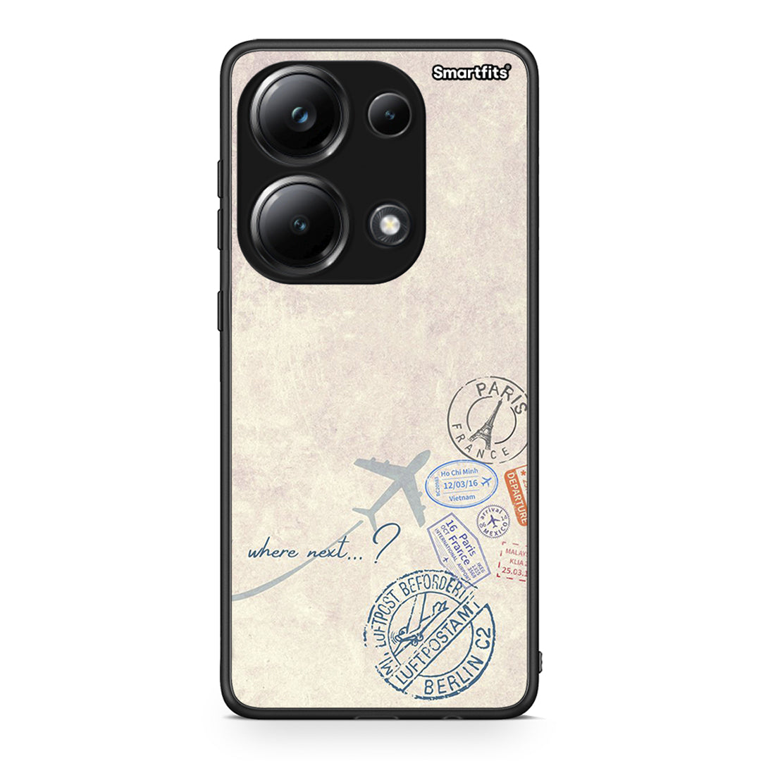 Xiaomi Poco M6 Pro Where Next Θήκη από τη Smartfits με σχέδιο στο πίσω μέρος και μαύρο περίβλημα | Smartphone case with colorful back and black bezels by Smartfits