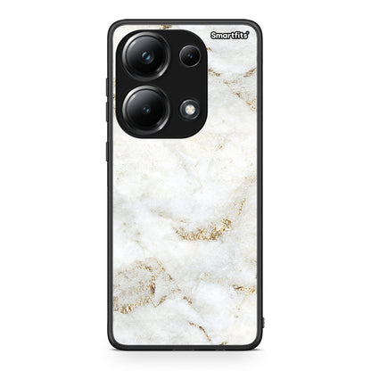 Xiaomi Redmi Note 13 Pro 4G White Gold Marble θήκη από τη Smartfits με σχέδιο στο πίσω μέρος και μαύρο περίβλημα | Smartphone case with colorful back and black bezels by Smartfits