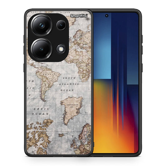 World Map - Xiaomi Redmi Note 13 Pro 4G θήκη