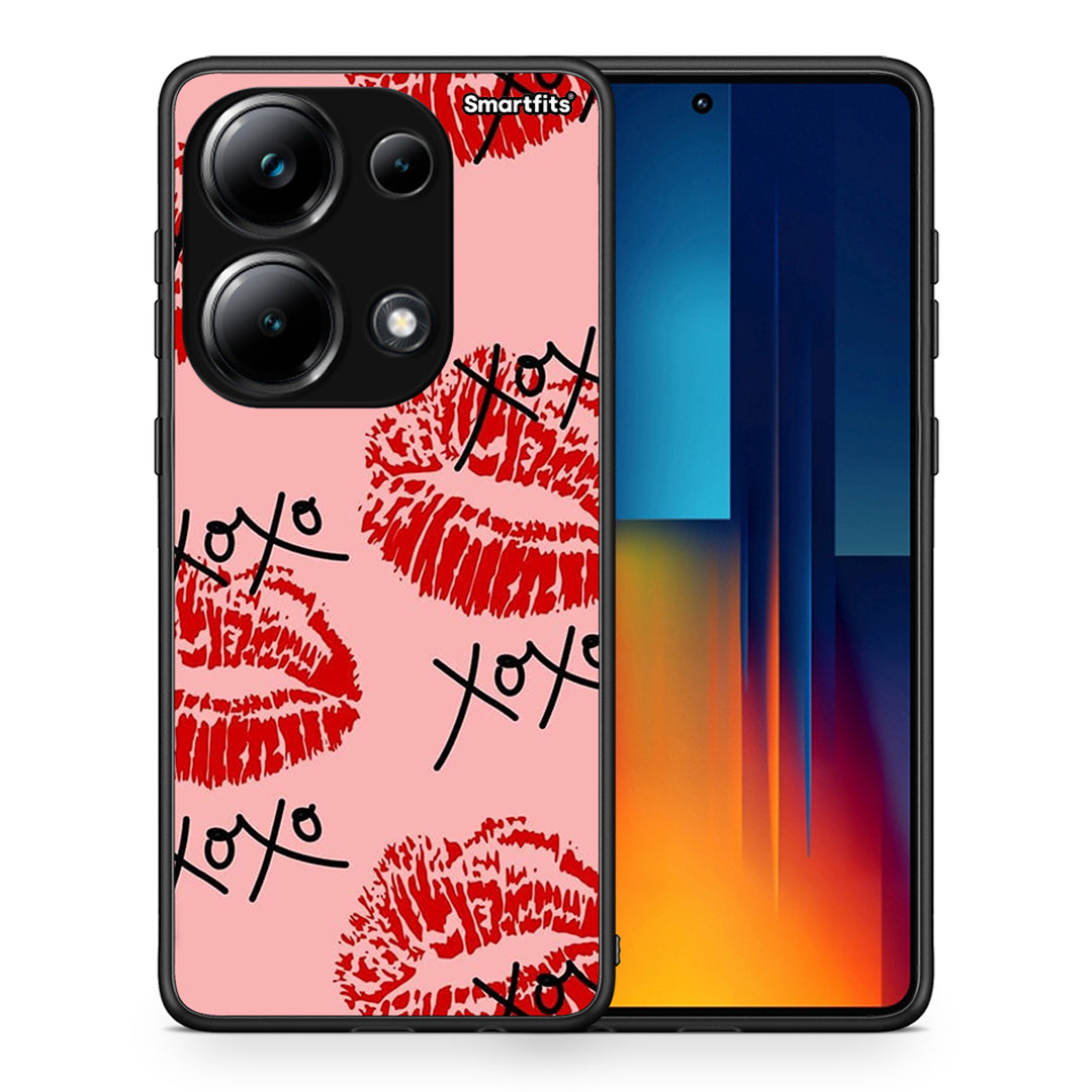 Θήκη Xiaomi Poco M6 Pro XOXO Lips από τη Smartfits με σχέδιο στο πίσω μέρος και μαύρο περίβλημα | Xiaomi Poco M6 Pro XOXO Lips case with colorful back and black bezels