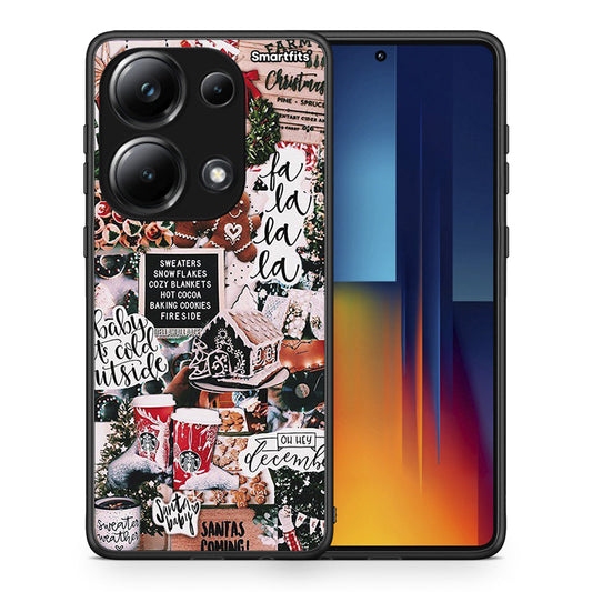 Θήκη Xiaomi Redmi Note 13 Pro 4G Xmas Habbits από τη Smartfits με σχέδιο στο πίσω μέρος και μαύρο περίβλημα | Xiaomi Redmi Note 13 Pro 4G Xmas Habbits case with colorful back and black bezels