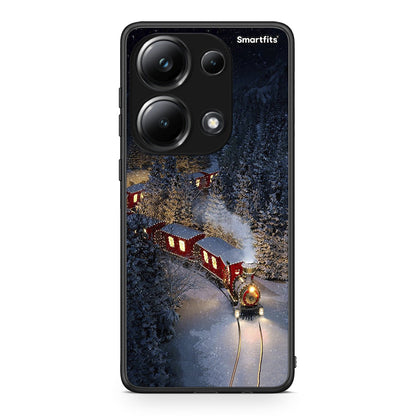 Xiaomi Redmi Note 13 Pro 4G Xmas Train θήκη από τη Smartfits με σχέδιο στο πίσω μέρος και μαύρο περίβλημα | Smartphone case with colorful back and black bezels by Smartfits