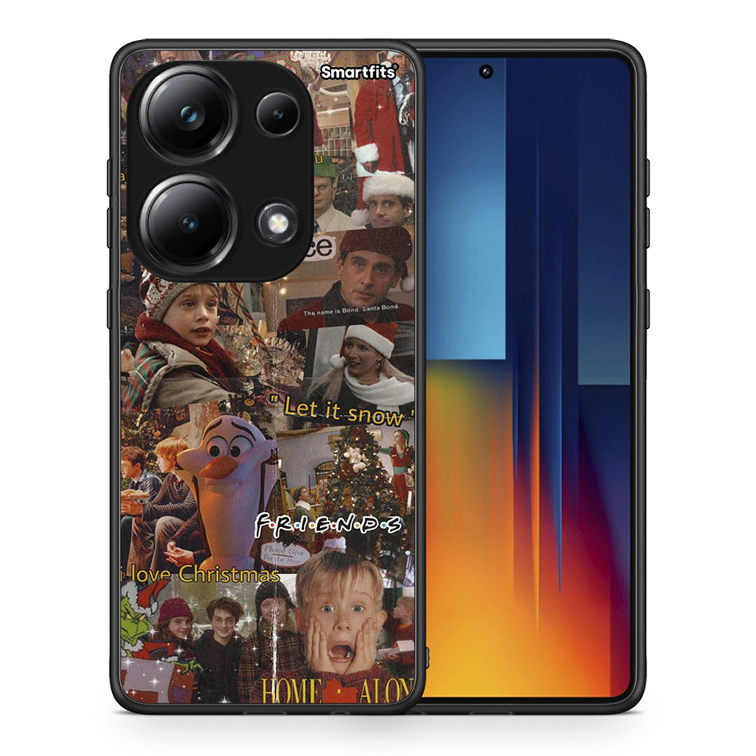 Θήκη Xiaomi Redmi Note 13 Pro 4G Xmas Wishes από τη Smartfits με σχέδιο στο πίσω μέρος και μαύρο περίβλημα | Xiaomi Redmi Note 13 Pro 4G Xmas Wishes case with colorful back and black bezels