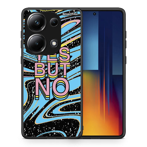 Θήκη Xiaomi Redmi Note 13 Pro 4G Yes But No από τη Smartfits με σχέδιο στο πίσω μέρος και μαύρο περίβλημα | Xiaomi Redmi Note 13 Pro 4G Yes But No case with colorful back and black bezels