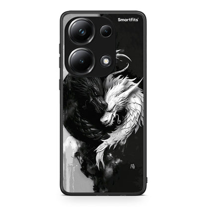 Xiaomi Poco M6 Pro Yin Yang Θήκη από τη Smartfits με σχέδιο στο πίσω μέρος και μαύρο περίβλημα | Smartphone case with colorful back and black bezels by Smartfits