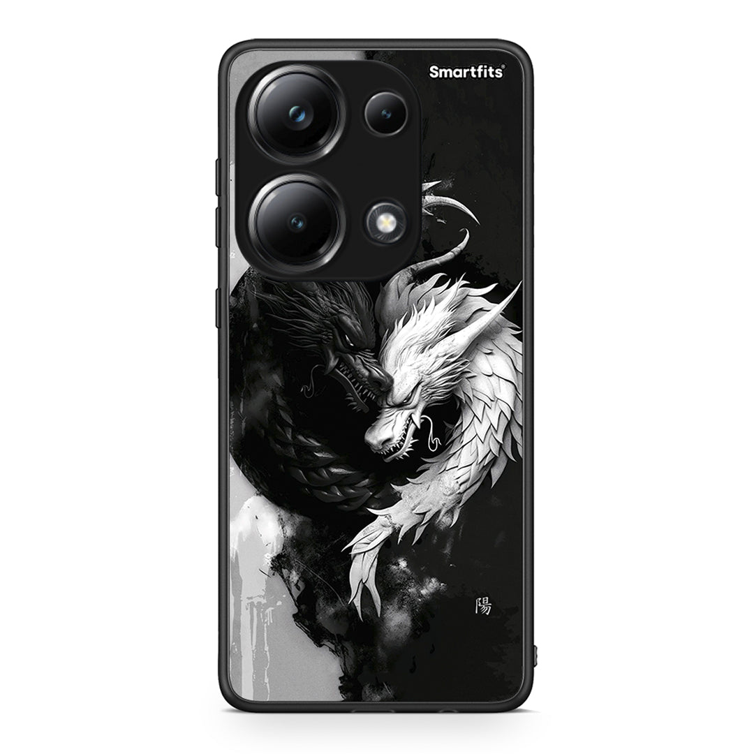 Xiaomi Redmi Note 13 Pro 4G Yin Yang Θήκη από τη Smartfits με σχέδιο στο πίσω μέρος και μαύρο περίβλημα | Smartphone case with colorful back and black bezels by Smartfits