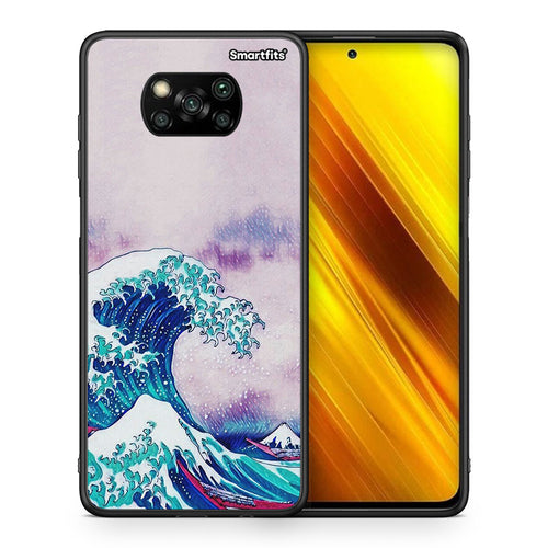 Θήκη Xiaomi Poco X3 Blue Waves από τη Smartfits με σχέδιο στο πίσω μέρος και μαύρο περίβλημα | Xiaomi Poco X3 Blue Waves case with colorful back and black bezels