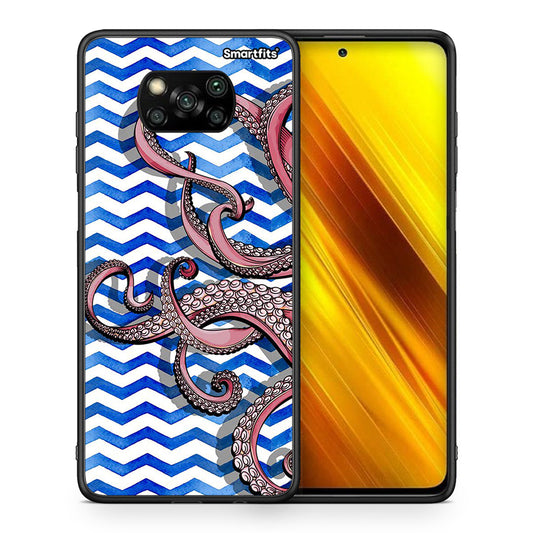 Θήκη Xiaomi Poco X3 Chevron Devilfish από τη Smartfits με σχέδιο στο πίσω μέρος και μαύρο περίβλημα | Xiaomi Poco X3 Chevron Devilfish case with colorful back and black bezels