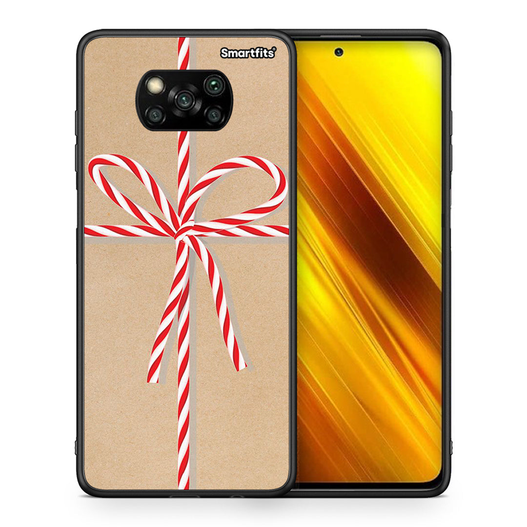 Θήκη Xiaomi Poco X3 Christmas Gift από τη Smartfits με σχέδιο στο πίσω μέρος και μαύρο περίβλημα | Xiaomi Poco X3 Christmas Gift case with colorful back and black bezels