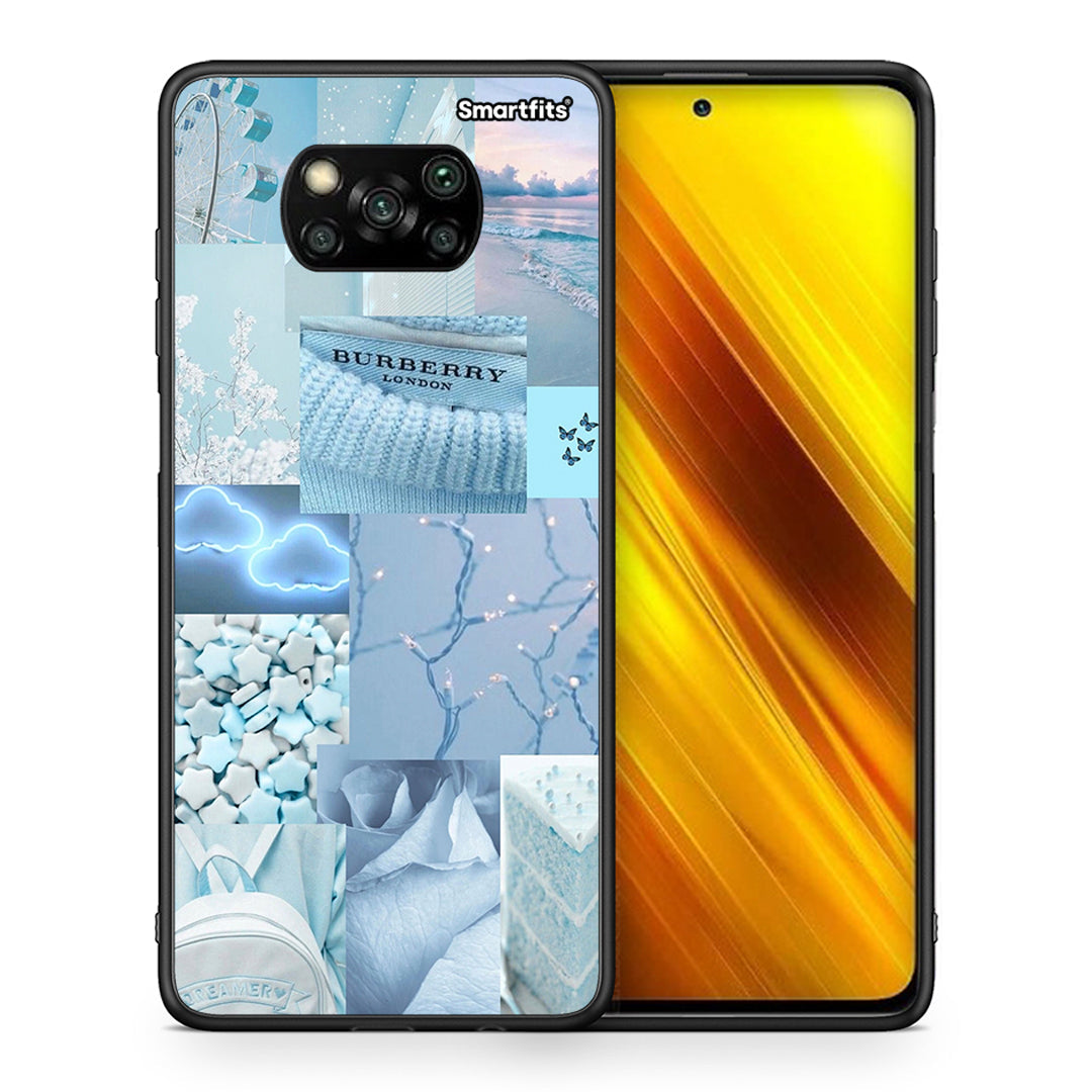 Θήκη Xiaomi Poco X3 Ciel Aesthetic Collage από τη Smartfits με σχέδιο στο πίσω μέρος και μαύρο περίβλημα | Xiaomi Poco X3 Ciel Aesthetic Collage case with colorful back and black bezels