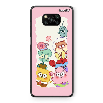 Θήκη Xiaomi Poco X3 Cute Companion από τη Smartfits με σχέδιο στο πίσω μέρος και μαύρο περίβλημα | Xiaomi Poco X3 Cute Companion case with colorful back and black bezels