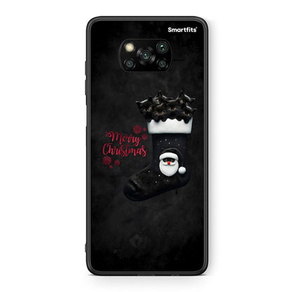 Θήκη Xiaomi Poco X3 Merry Cat Christmas από τη Smartfits με σχέδιο στο πίσω μέρος και μαύρο περίβλημα | Xiaomi Poco X3 Merry Cat Christmas case with colorful back and black bezels