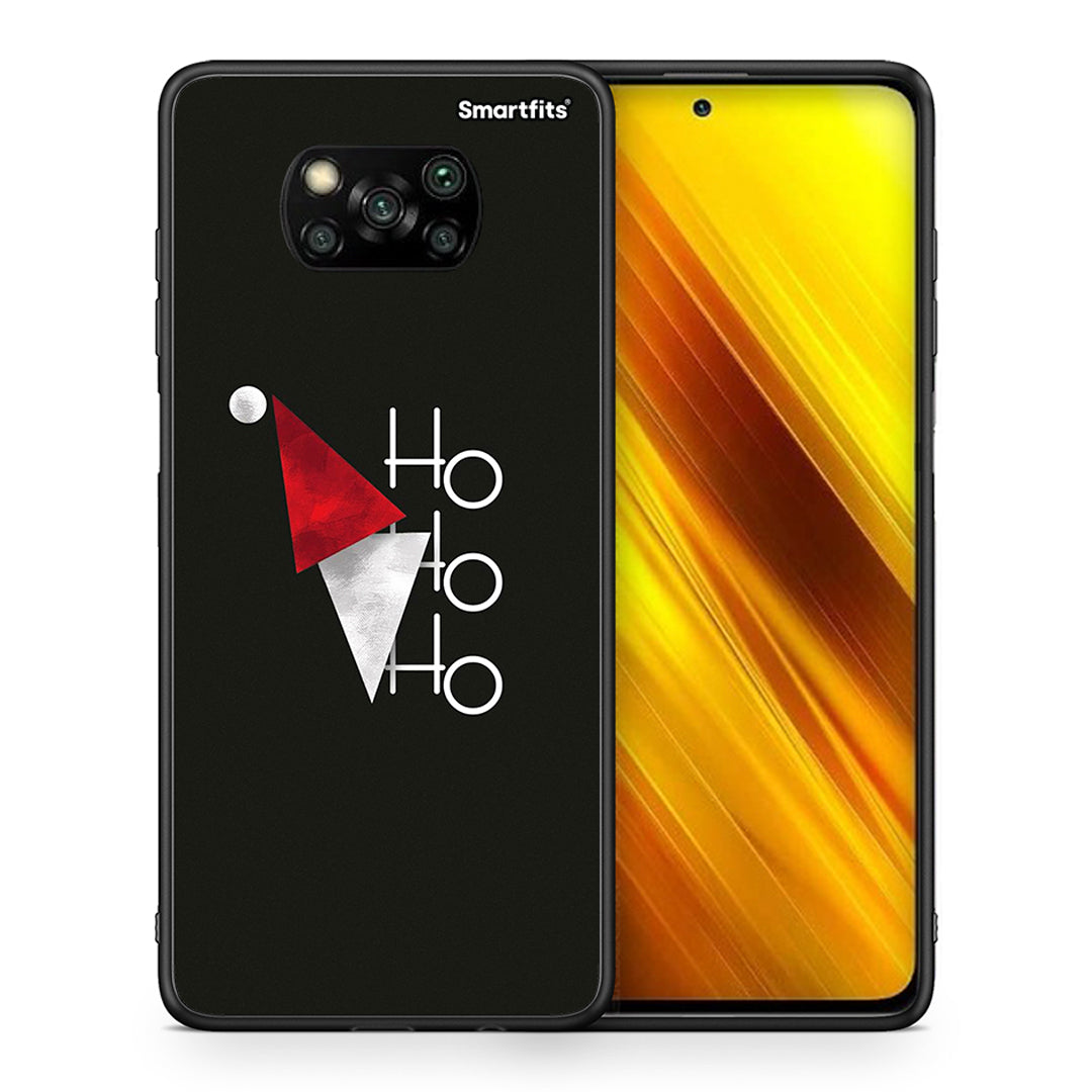 Θήκη Xiaomi Poco X3 Minimal Christmas από τη Smartfits με σχέδιο στο πίσω μέρος και μαύρο περίβλημα | Xiaomi Poco X3 Minimal Christmas case with colorful back and black bezels