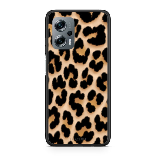 Θήκη Xiaomi Poco X4 GT Leopard Print Tan Large από τη Smartfits με σχέδιο στο πίσω μέρος και μαύρο περίβλημα | Xiaomi Poco X4 GT Leopard Print Tan Large case with colorful back and black bezels