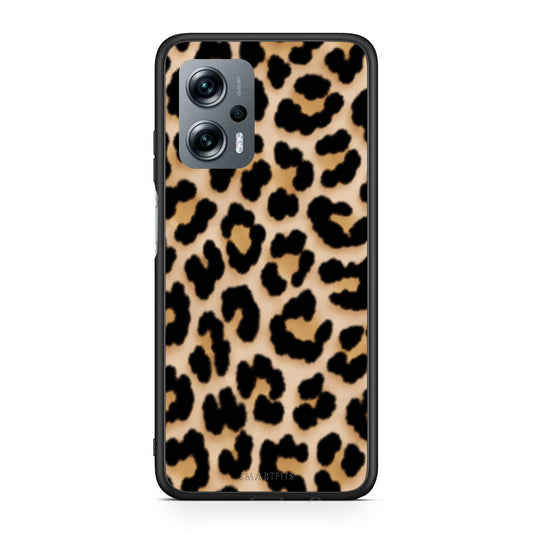 Θήκη Xiaomi Poco X4 GT Leopard Print Tan Small από τη Smartfits με σχέδιο στο πίσω μέρος και μαύρο περίβλημα | Xiaomi Poco X4 GT Leopard Print Tan Small case with colorful back and black bezels