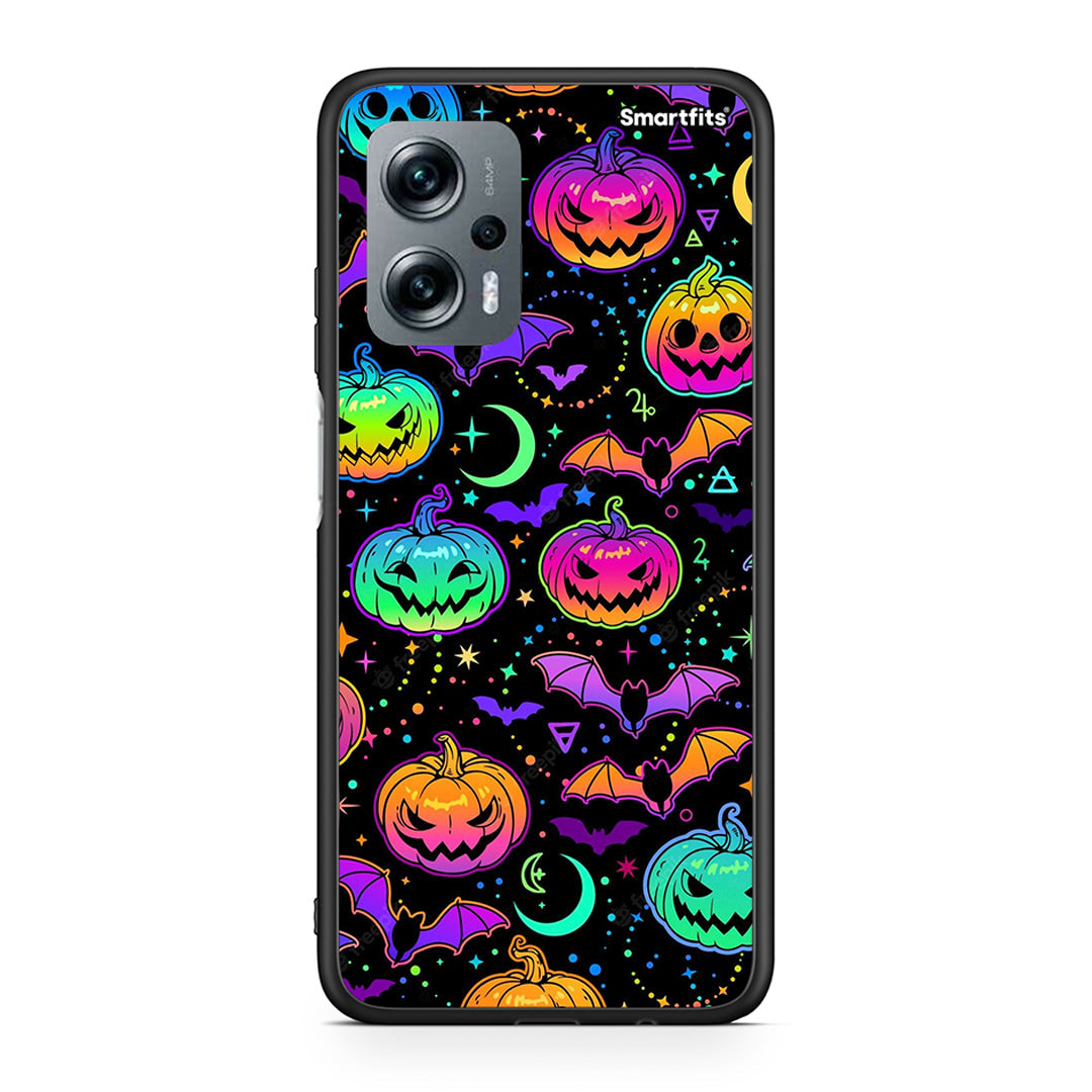 Xiaomi Poco X4 GT Neon Halloween θήκη από τη Smartfits με σχέδιο στο πίσω μέρος και μαύρο περίβλημα | Smartphone case with colorful back and black bezels by Smartfits