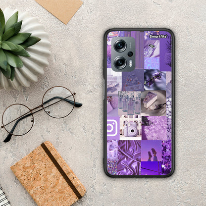 Purple Aesthetic Collage - Xiaomi Poco X4 GT θήκη