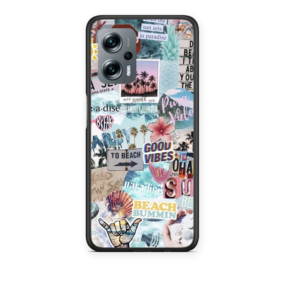 Θήκη Xiaomi Poco X4 GT Summer Vibes από τη Smartfits με σχέδιο στο πίσω μέρος και μαύρο περίβλημα | Xiaomi Poco X4 GT Summer Vibes case with colorful back and black bezels