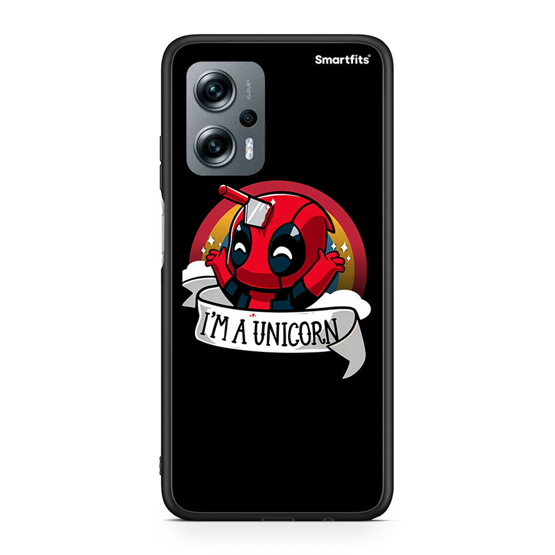 Xiaomi Poco X4 GT Unicorn Deadpool θήκη από τη Smartfits με σχέδιο στο πίσω μέρος και μαύρο περίβλημα | Smartphone case with colorful back and black bezels by Smartfits