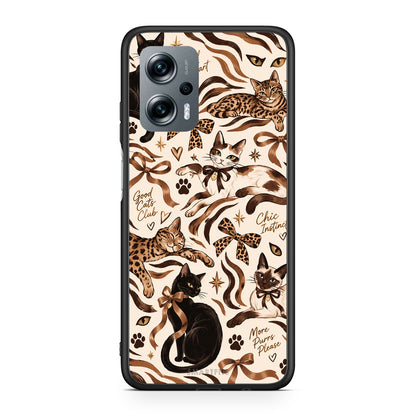 Θήκη Xiaomi Poco X4 GT Wild Cats and Animal Print Collage από τη Smartfits με σχέδιο στο πίσω μέρος και μαύρο περίβλημα | Xiaomi Poco X4 GT Wild Cats and Animal Print Collage case with colorful back and black bezels