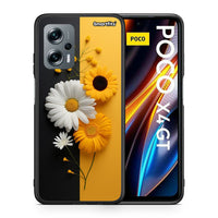 Thumbnail for Θήκη Xiaomi Poco X4 GT Yellow Daisies από τη Smartfits με σχέδιο στο πίσω μέρος και μαύρο περίβλημα | Xiaomi Poco X4 GT Yellow Daisies case with colorful back and black bezels