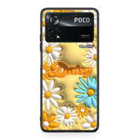 Thumbnail for Xiaomi Poco X4 Pro 5G Bubble Daisies θήκη από τη Smartfits με σχέδιο στο πίσω μέρος και μαύρο περίβλημα | Smartphone case with colorful back and black bezels by Smartfits