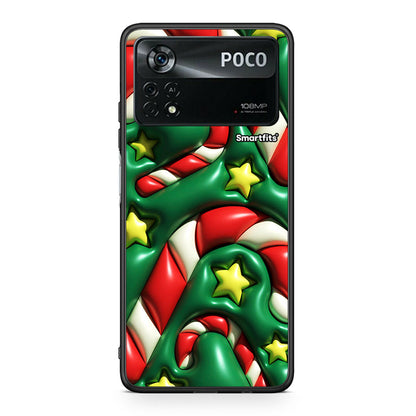 Xiaomi Poco X4 Pro 5G Christmas Bubbles θήκη από τη Smartfits με σχέδιο στο πίσω μέρος και μαύρο περίβλημα | Smartphone case with colorful back and black bezels by Smartfits