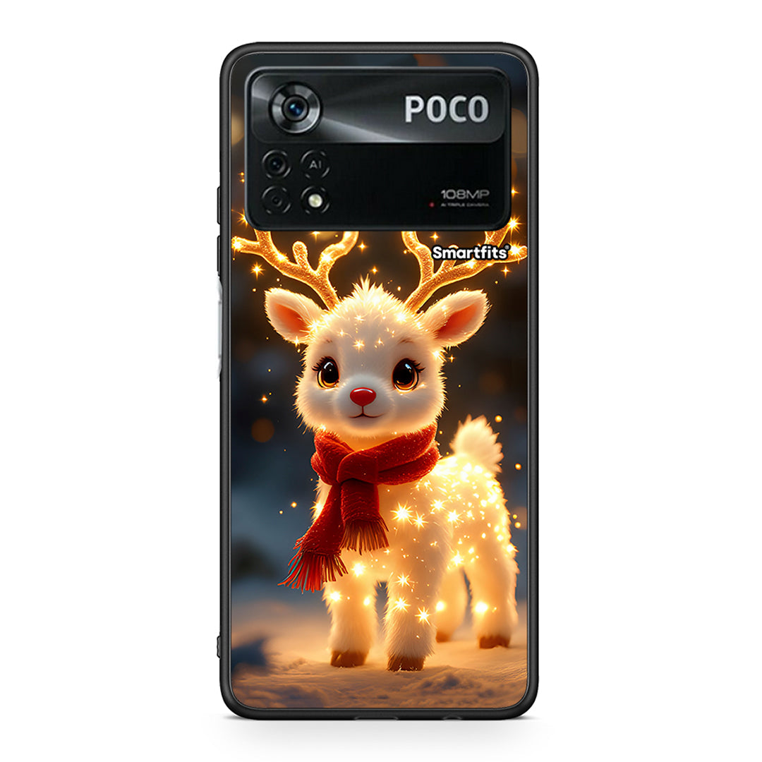 Xiaomi Poco X4 Pro 5G Christmas Cutie θήκη από τη Smartfits με σχέδιο στο πίσω μέρος και μαύρο περίβλημα | Smartphone case with colorful back and black bezels by Smartfits
