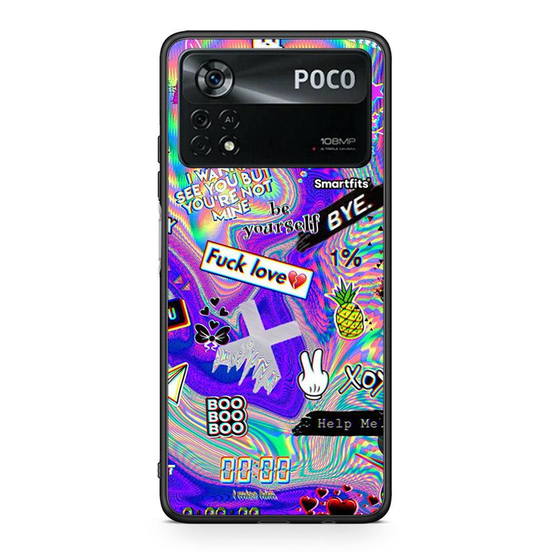Xiaomi Poco X4 Pro 5G Game Over θήκη από τη Smartfits με σχέδιο στο πίσω μέρος και μαύρο περίβλημα | Smartphone case with colorful back and black bezels by Smartfits