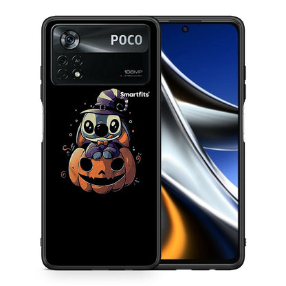 Θήκη Xiaomi Poco X4 Pro 5G Halloween Stitch από τη Smartfits με σχέδιο στο πίσω μέρος και μαύρο περίβλημα | Xiaomi Poco X4 Pro 5G Halloween Stitch case with colorful back and black bezels