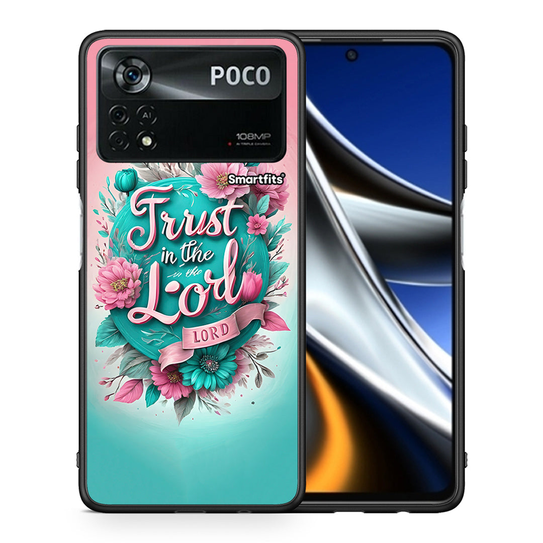 Θήκη Xiaomi Poco X4 Pro 5G Lord Trust από τη Smartfits με σχέδιο στο πίσω μέρος και μαύρο περίβλημα | Xiaomi Poco X4 Pro 5G Lord Trust case with colorful back and black bezels