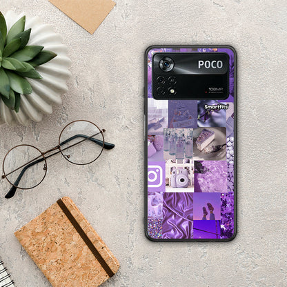 Purple Aesthetic Collage - Xiaomi Poco X4 Pro 5G θήκη