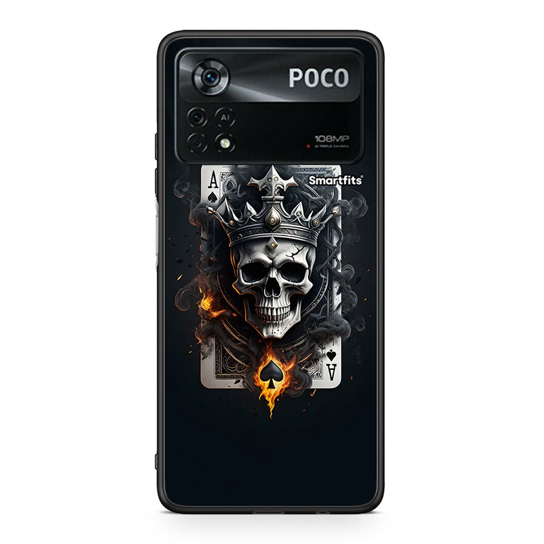Xiaomi Poco X4 Pro 5G Skull King Ace θήκη από τη Smartfits με σχέδιο στο πίσω μέρος και μαύρο περίβλημα | Smartphone case with colorful back and black bezels by Smartfits