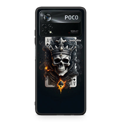 Xiaomi Poco X4 Pro 5G Skull King Ace θήκη από τη Smartfits με σχέδιο στο πίσω μέρος και μαύρο περίβλημα | Smartphone case with colorful back and black bezels by Smartfits