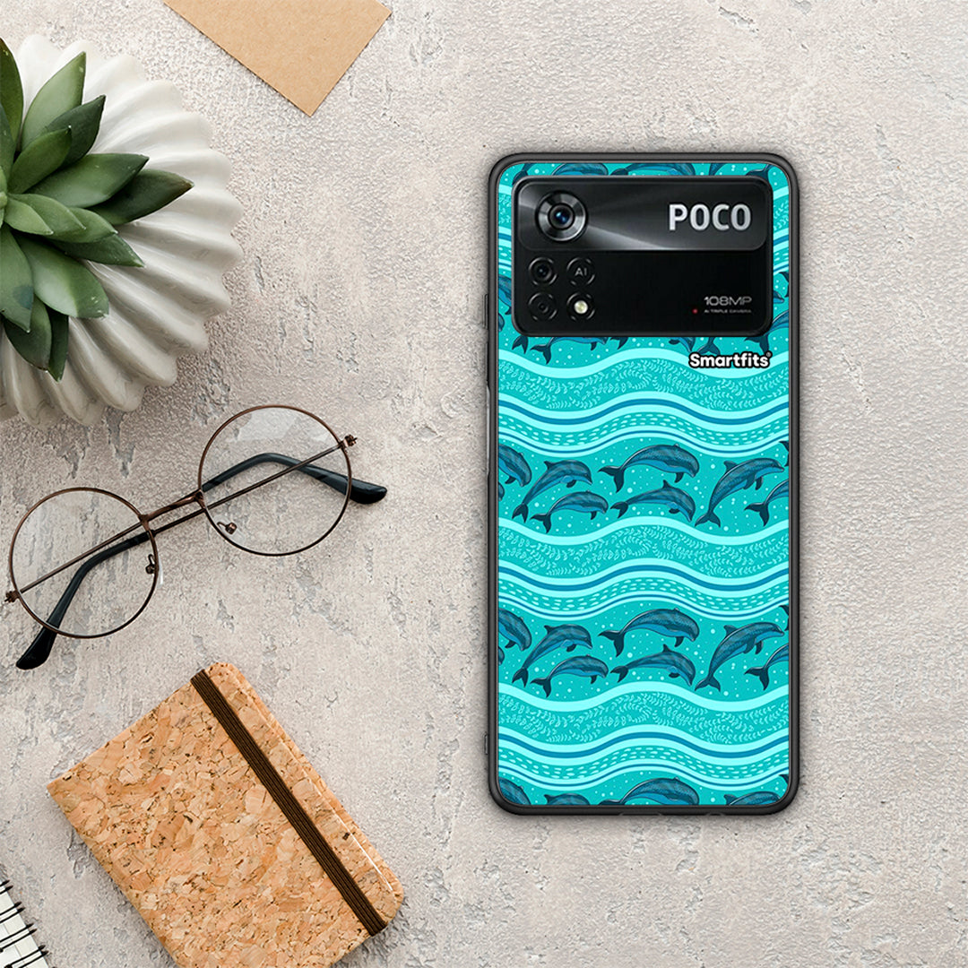 Swimming Dolphins - Xiaomi Poco X4 Pro 5G θήκη