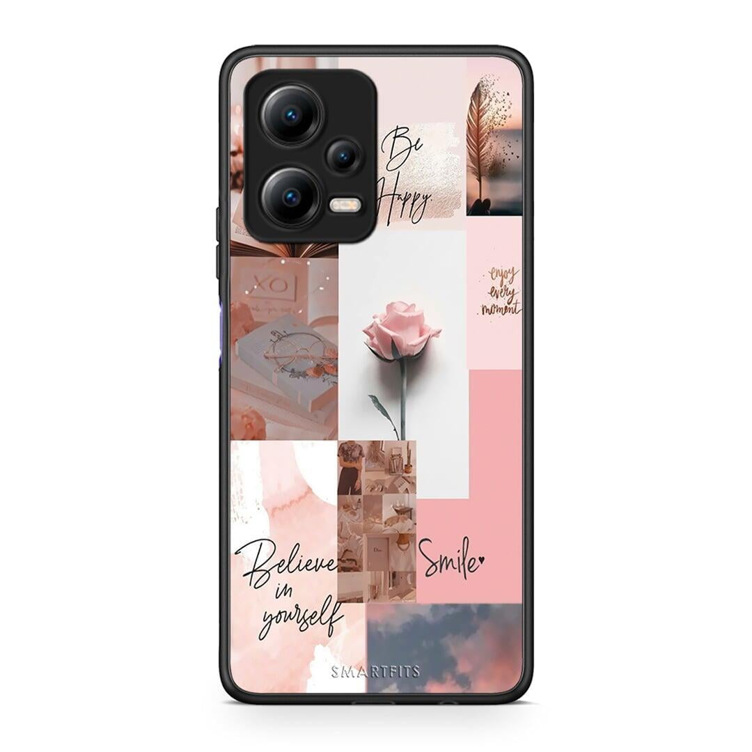 Θήκη Xiaomi Redmi Note 12 5G Aesthetic Collage από τη Smartfits με σχέδιο στο πίσω μέρος και μαύρο περίβλημα | Xiaomi Redmi Note 12 5G Aesthetic Collage Case with Colorful Back and Black Bezels