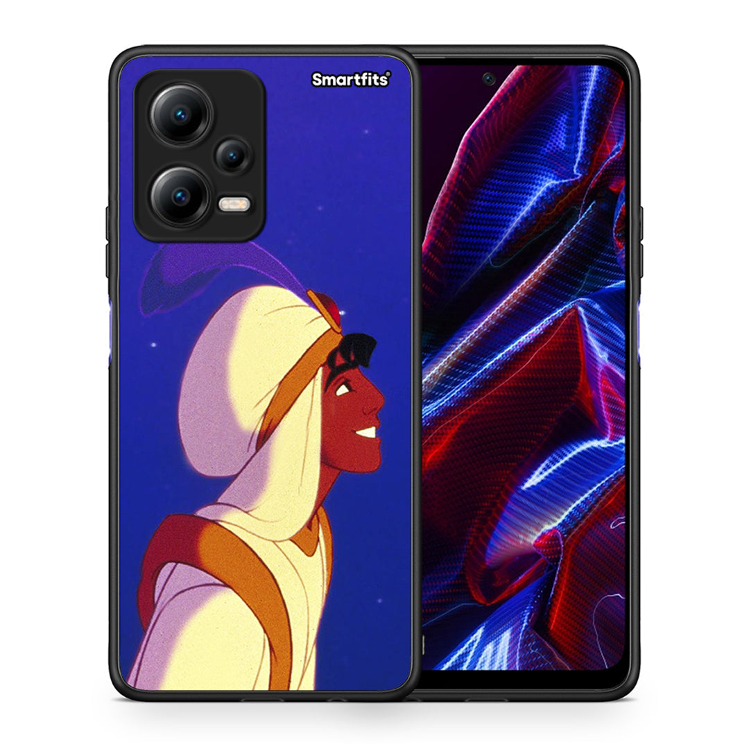 Θήκη Xiaomi Redmi Note 12 5G Alladin And Jasmine Love 1 από τη Smartfits με σχέδιο στο πίσω μέρος και μαύρο περίβλημα | Xiaomi Redmi Note 12 5G Alladin And Jasmine Love 1 Case with Colorful Back and Black Bezels