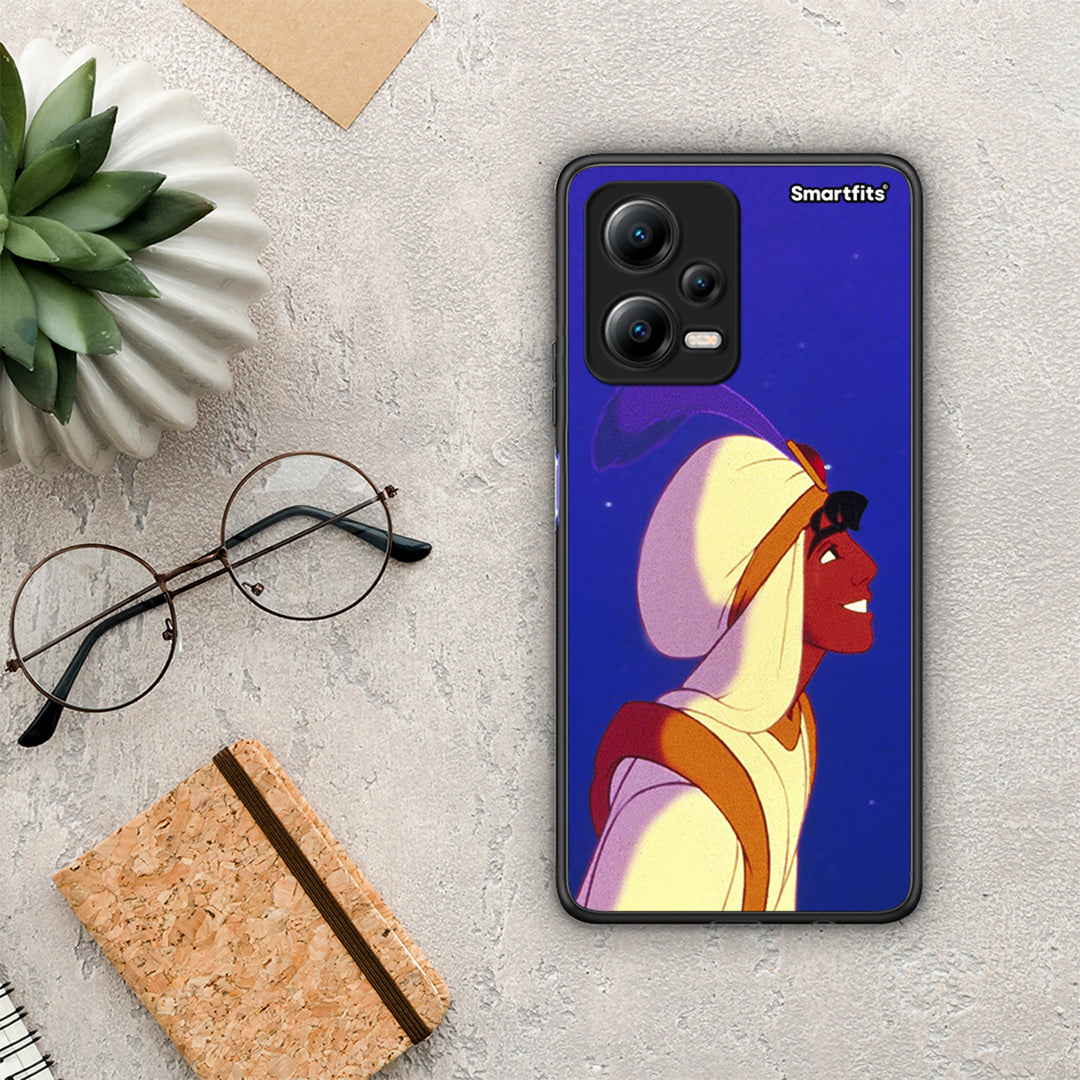 Θήκη Xiaomi Redmi Note 12 5G Alladin And Jasmine Love 1 από τη Smartfits με σχέδιο στο πίσω μέρος και μαύρο περίβλημα | Xiaomi Redmi Note 12 5G Alladin And Jasmine Love 1 Case with Colorful Back and Black Bezels