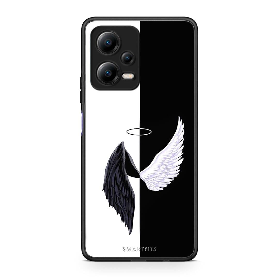 Θήκη Xiaomi Redmi Note 12 5G Angels Demons από τη Smartfits με σχέδιο στο πίσω μέρος και μαύρο περίβλημα | Xiaomi Redmi Note 12 5G Angels Demons Case with Colorful Back and Black Bezels