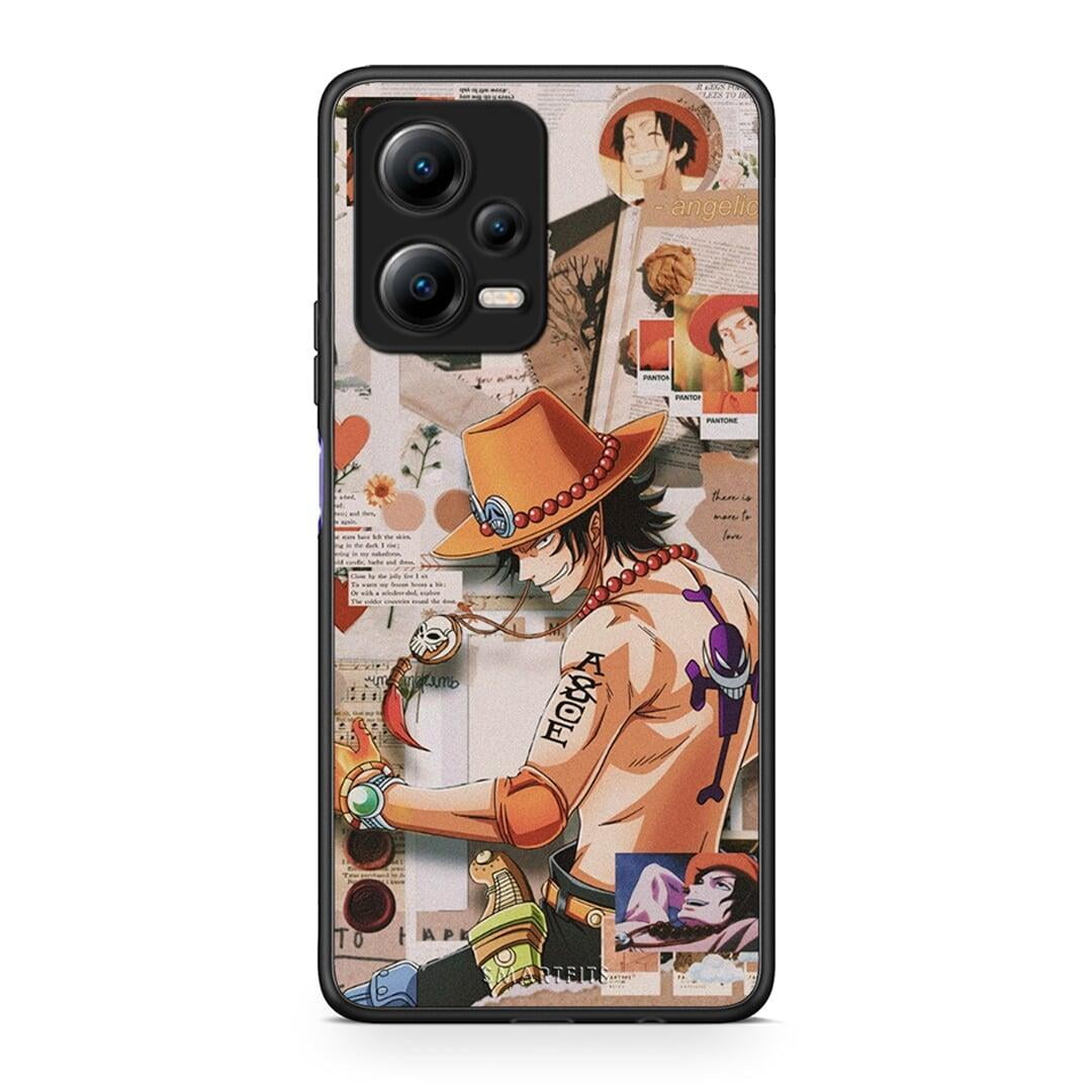 Θήκη Xiaomi Redmi Note 12 5G Anime Collage από τη Smartfits με σχέδιο στο πίσω μέρος και μαύρο περίβλημα | Xiaomi Redmi Note 12 5G Anime Collage Case with Colorful Back and Black Bezels