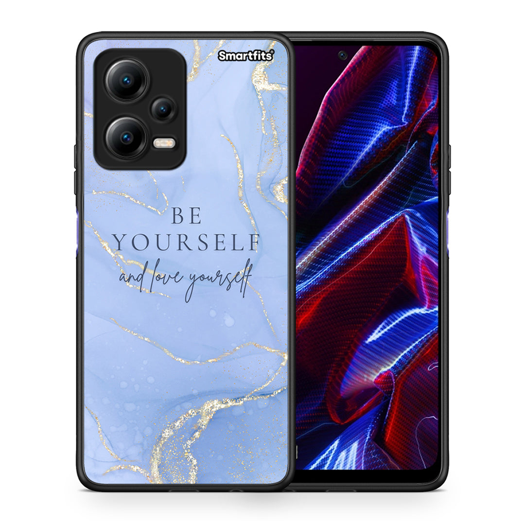 Θήκη Xiaomi Redmi Note 12 5G Be Yourself από τη Smartfits με σχέδιο στο πίσω μέρος και μαύρο περίβλημα | Xiaomi Redmi Note 12 5G Be Yourself Case with Colorful Back and Black Bezels