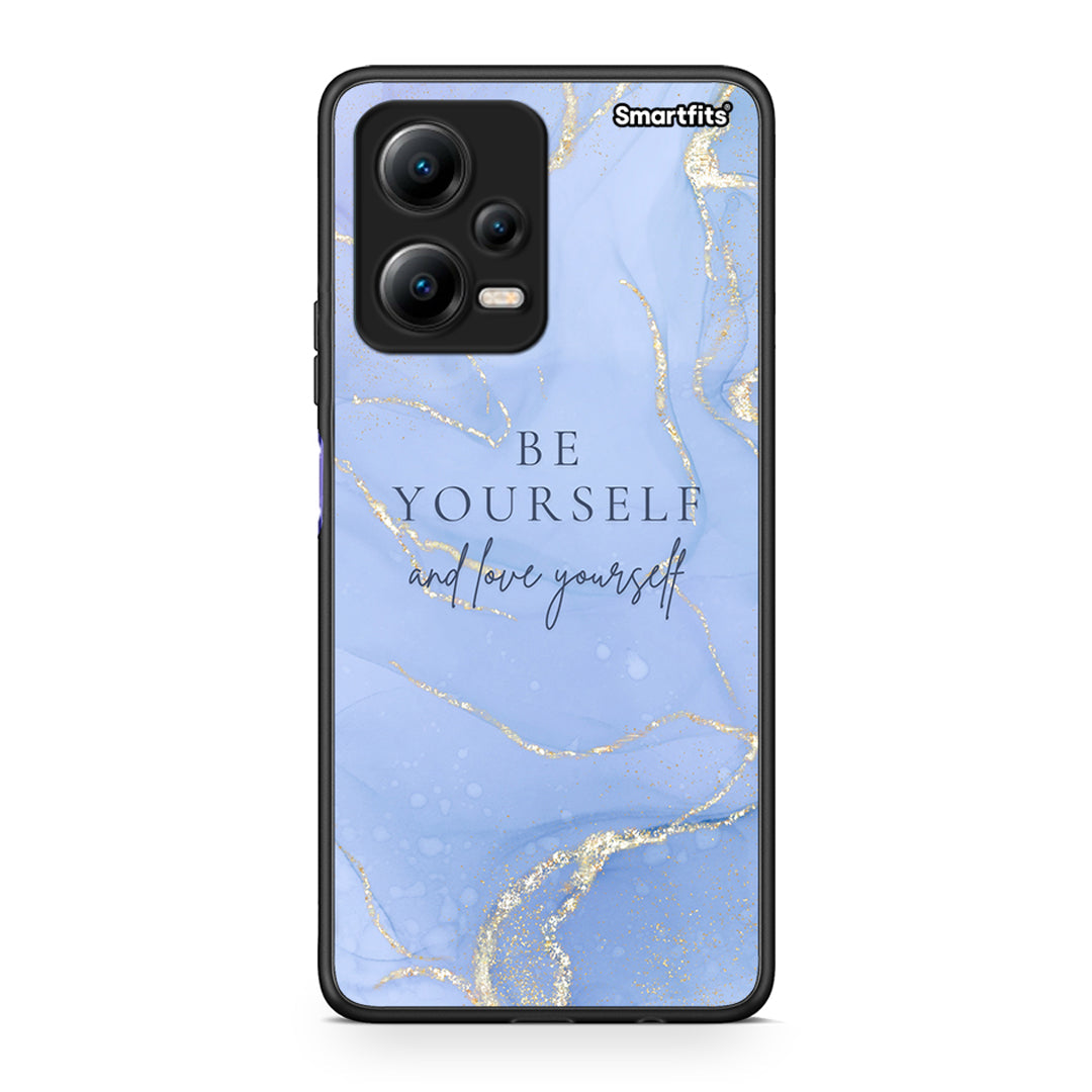 Θήκη Xiaomi Redmi Note 12 5G Be Yourself από τη Smartfits με σχέδιο στο πίσω μέρος και μαύρο περίβλημα | Xiaomi Redmi Note 12 5G Be Yourself Case with Colorful Back and Black Bezels