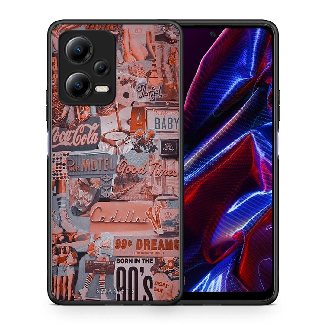 Θήκη Xiaomi Redmi Note 12 5G Born In 90s από τη Smartfits με σχέδιο στο πίσω μέρος και μαύρο περίβλημα | Xiaomi Redmi Note 12 5G Born In 90s Case with Colorful Back and Black Bezels