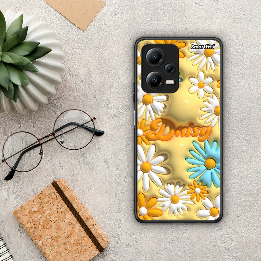 Θήκη Xiaomi Redmi Note 12 5G Bubble Daisies από τη Smartfits με σχέδιο στο πίσω μέρος και μαύρο περίβλημα | Xiaomi Redmi Note 12 5G Bubble Daisies Case with Colorful Back and Black Bezels