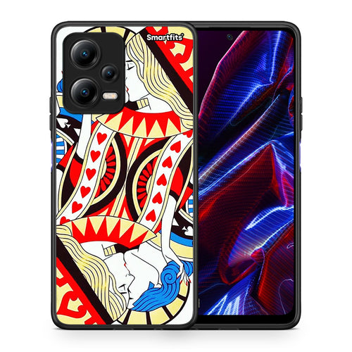 Θήκη Xiaomi Redmi Note 12 5G Card Love από τη Smartfits με σχέδιο στο πίσω μέρος και μαύρο περίβλημα | Xiaomi Redmi Note 12 5G Card Love Case with Colorful Back and Black Bezels