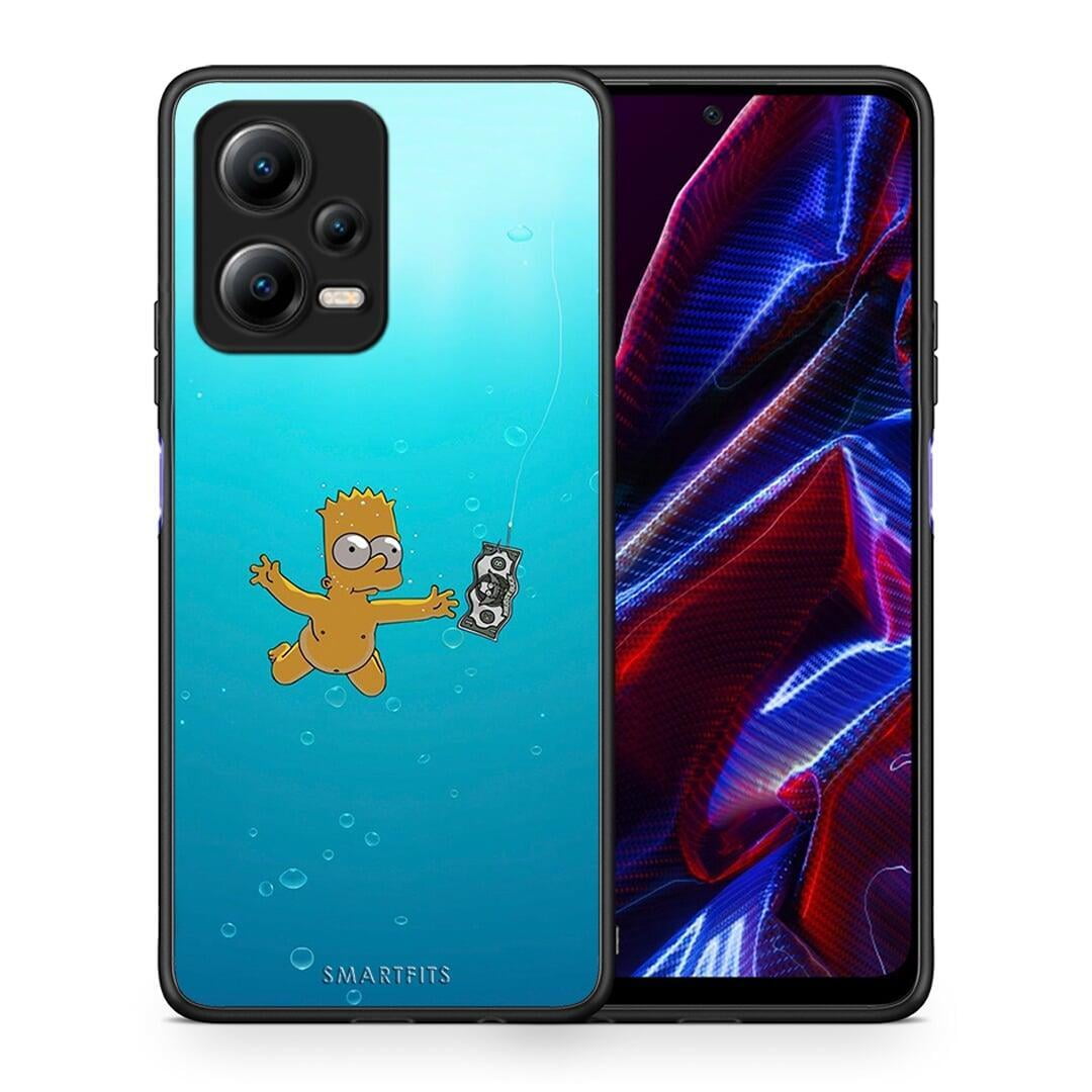 Θήκη Xiaomi Redmi Note 12 5G Chasing Money από τη Smartfits με σχέδιο στο πίσω μέρος και μαύρο περίβλημα | Xiaomi Redmi Note 12 5G Chasing Money Case with Colorful Back and Black Bezels